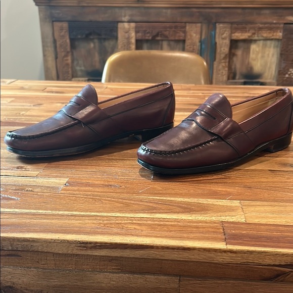 Allen Edmonds Burgundy Leather Slip-Ons - Picture 4 of 12
